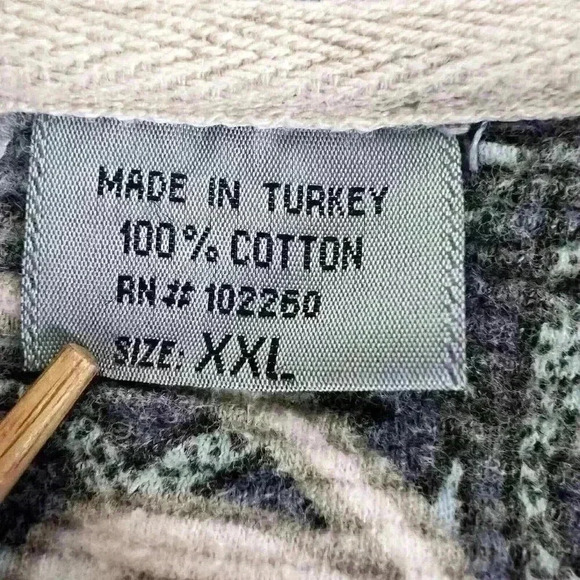 OP Sport Polo Shirt Mens Large Blue Hawaiian Floral Turtle Size XXL - Picture 9 of 11